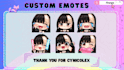draw twitch emotes, chibi emotes, animated emotes, vtuber model for stream
