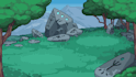 draw a pixel pokémon battle background