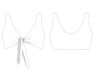 illustrate fashion technical drawing for intimates