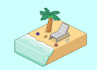 draw pixel art illustrations, backgrounds and animations