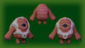 create low poly 3d character models with a rig and animation