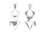 illustrate fashion technical drawing for intimates