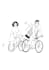 create a minimal black and white line art illustration