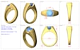jewelry cad design for 3d printing and rendering