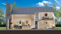 create the 3d cross section or 3d cutaway of the house