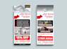 design door hanger, postcard, flyer for painting, roofing, cleaning business