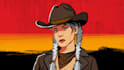 draw you in a classic spaghetti western style