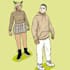 draw couple portrait with simple hand drawing illustration