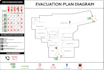 design fire emergency evacuation plan, diagram, document