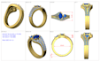 do jewelry cad design for 3d printing and rendering
