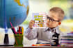 create 5 different children 3d book mockup