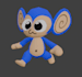 create a retro low poly 3d character