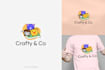 design modern minimalist logo with copyrights