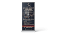 design a professional roll up banner and retractable stand