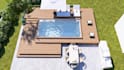 design and render 3d landscape backyard, garden
