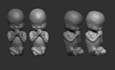 create detailed 3d character for 3d printing