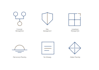 design simple modern custom icon set