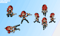 create pixel art character sprites for video games