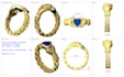 do jewelry cad design for 3d printing and rendering