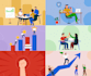create modern flat vector illustration for website and app