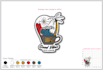 make a vector layout enamel pin based on your rough sketch