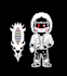 make undertale themed battle sprite art