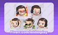 draw awesome animated chibi emotes for your twitch, discord