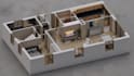 create isometric 3d render floor plan