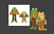 create 3d cartoon low poly character and props in blender