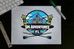 do a luxury vintage outdoor retro minimalist badge or sticker logo design