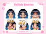 draw emotes, chibi emotes, twitch emotes, animated emotes, vtuber for stream