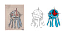 convert hand drawing into digital art