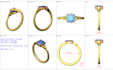 do jewelry cad design for 3d printing and rendering