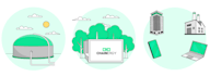 create modern flat illustrations for brand, app, or website