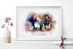 make personalised family portrait watercolor illustrations