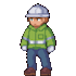 create a character in pixel art style