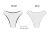 illustrate fashion technical drawing for intimates