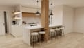 design kitchen interior in 3d and render