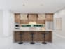 create 3d model and render one interior design per room