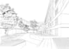draw hand drawn digital sketch architectural and  characters