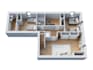 convert a 2d floor plan to 3d floor plan with fast delivery