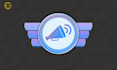 design 3d and vintage badge logo