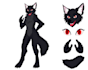 draw furry character turnaround or fursona character reference sheet