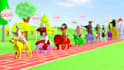 create 3d animals animation for kids learning
