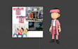 create 3d cartoon low poly character and props in blender