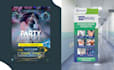 design music posters party flyers leaflets ready to print