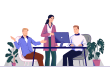 create 2d flat modern illustrations