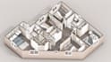 create isometric 3d render floor plan