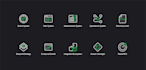 design simple modern custom icon set