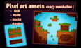 create environment art for your video game, tileset, background, assets